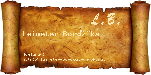 Leimeter Boróka névjegykártya